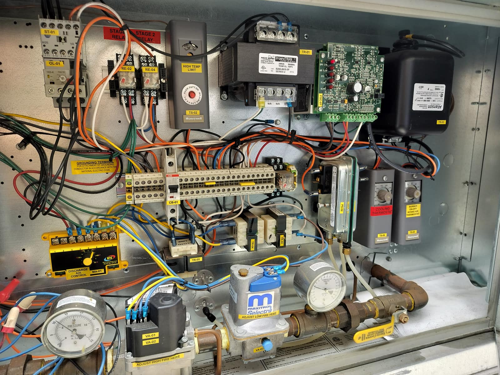 Electrical panel and control wiring by American Mechanical Works