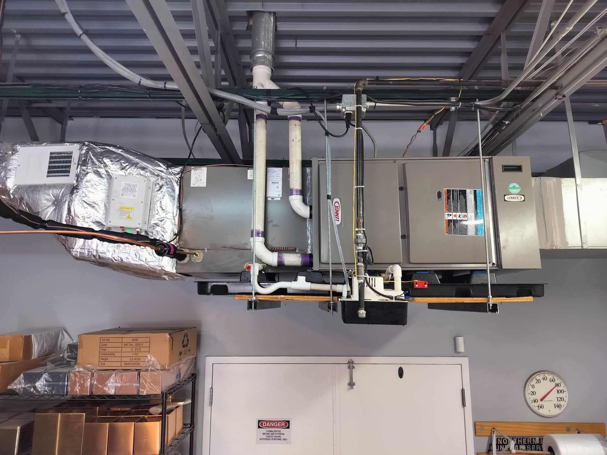 High-efficiency furnace and coil installation by American Mechanical Works in Glenview, IL