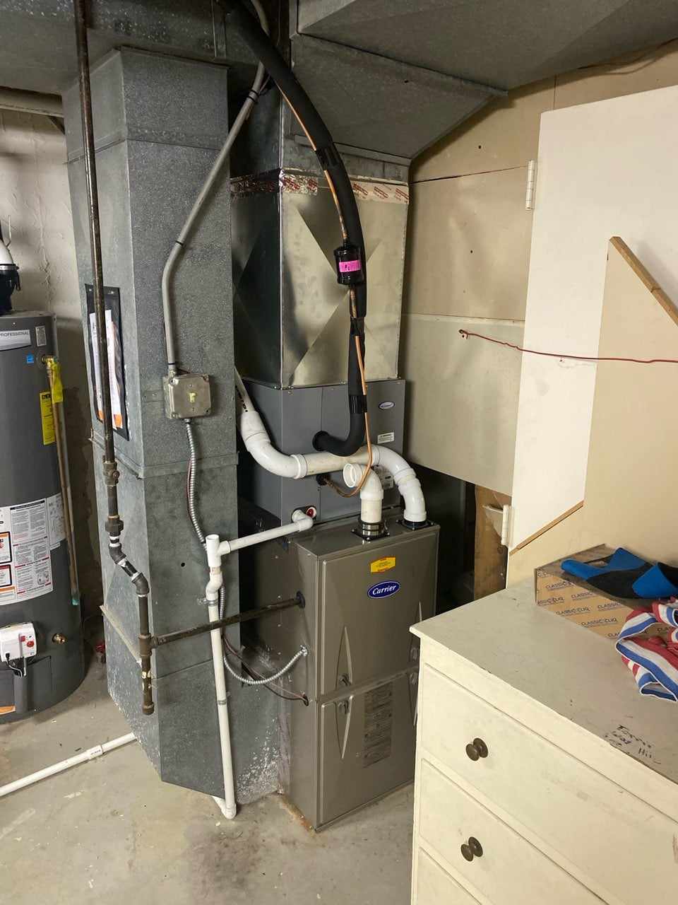 High-efficiency furnace and coil installation by American Mechanical Works in Glenview, IL