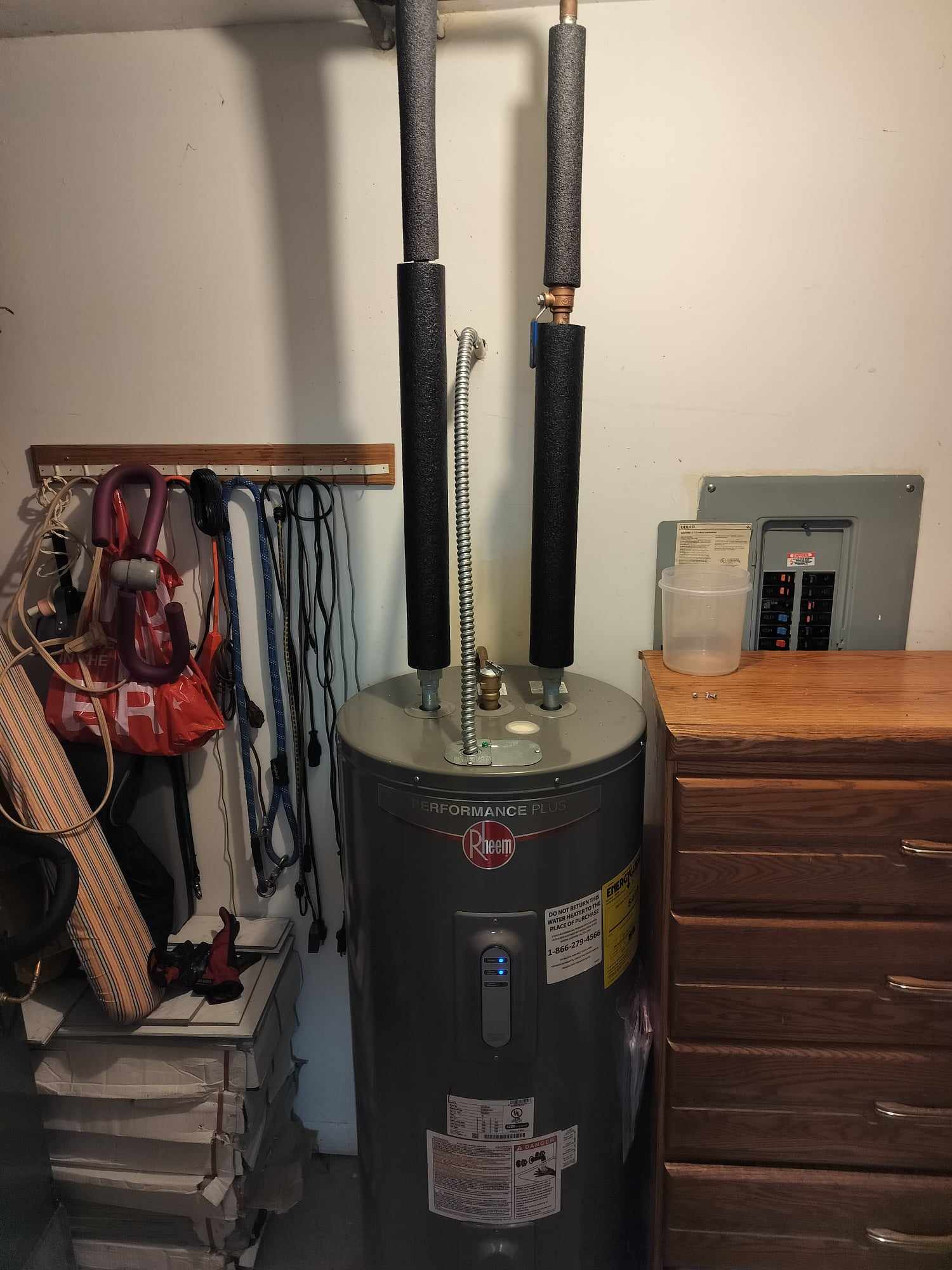 Water heater and gas piping installed by American Mechanical Works