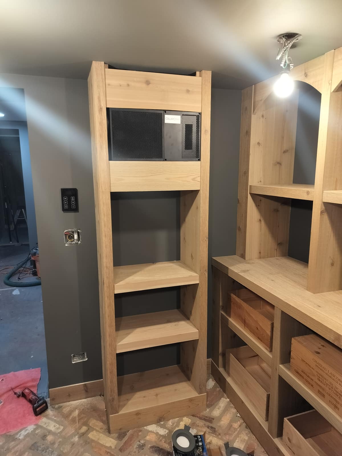 Wine cellar cooling system installed by American Mechanical Works